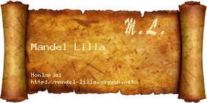 Mandel Lilla névjegykártya